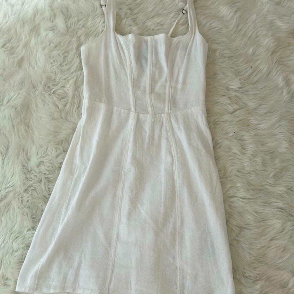 Brand new white holllister summer dress xs with corset detail